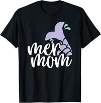 Mermaid Mom T Shirt for Women - Mer Mom T-Shirt S įvairiaspalvis