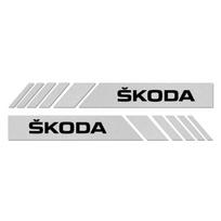 AFF1 for skoda mk1 fabia superb rapid mk3 valve core Car Stripe Stickers Rearview Mirror Reflective Vinyl Decals Decoration