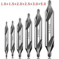 5/6Pcs Conical Hole Combined Center Drills Metal Countersink  Drill  Lathe Metalworking 6pcs