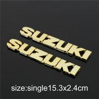 AAGO1 3D Suzuki Lipdukas Motociklo Bakas Decal Auksinis Sidabrinis Emblema Logotipas Raidė auksas
