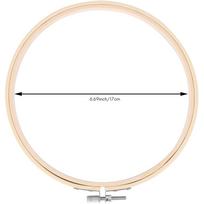 M-Modern-12 Pieces 7 Inch Wooden Embroidery Hoops Bulk Bamboo Circle Cross Stitch Hoop Round Ring For Art Craft Handy Sewing