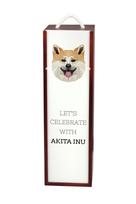 Akita, Akita Inu - Geometryczne Pudełko Ze Zdjęciem I Napisem Na Wino Marki Art-Dog