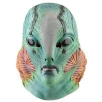 Monstro Žmogaus Žuvies Galvos Kaukė Iš Latekso Medžiagos Helovino Kostiumui Ir vakarėlio Dekoravimui mėlyna