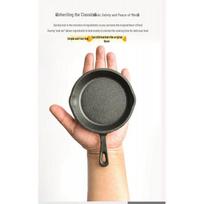 Non-Stick Cast Iron Egg Frying Pan Set - Small, Flat-Bottom, Oil-Splash Guard, Classic Cookware Universal