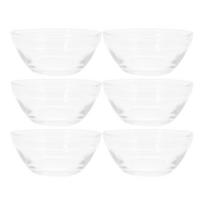 6 Pcs Dessert Cups Bozai Cake Bowl Salad Serving Utensils Pudding Bowls Transparent Glass Stacked Food Containers with Lids