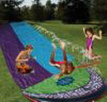 Baseino čiuožykla žaislas vaikams, pripučiama, su ryklių tema, pagaminta iš PVC: Vienviečių ir dviviečių variantai 480x140 cm violetinė