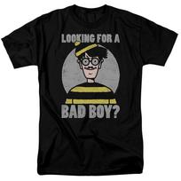 26 Where's Waldo Bad Boy T Shirt Mens Licensed Cartoon Merchandise Black Unisex T-Shirt S įvairiaspalvis