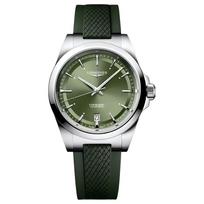 LONGINES Concas Yuedong series automatic mechanical movement 100 meters waterproof 41mm green dial stainless steel case rubber strap L3.830.4.02.9 žalia