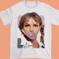 Britney Spears Bubble Gum Funny Cotton Short Sleeve T Shirt Full Size S-5XL S įvairiaspalvis