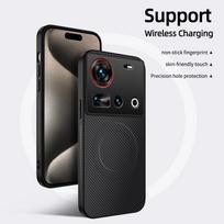 For Nubia Z80 Ultra Case Soft Silicone carbon fiber Magnetic Protective Back Cover Case For ZTE Nubia Z80 Z70 Ultra Phone Shell ZTE nubia Z80 Ultra juoda