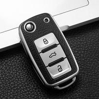 Odinio stiliaus automobilio nuotolinio valdymo pulto dėklo dangtelis VW Volkswagen Polo Tiguan Passat Golf MK Jetta Skoda Kodiaq Superb Octavia Seat gray