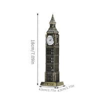 Londono Big Beno modelis Namų dekoravimas Europos retro ornamentai Metaliniai amatai Big Ben su laikrodžio funkcija 3D modelis Biuro dekoras