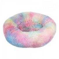 Pet Cat Dog Bed Plush Round Kennel Super Soft Washable Cat Mattress Outdoor Portable Pet Supplies Accessories For Cats Dogs S(40cm) įvairiaspalvis