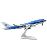 1/240 mastelio Helovino lieto dervos lėktuvas 747 KLM oro linijos B747 lėktuvas oro linijų modelis 30cm žaislas Vaikų žaislai berniukams Dovana mėlyna