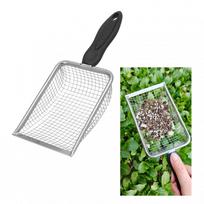 Būtinas sodininkystės aksesuaras – daugiafunkcis dirvožemio sijotuvas, naujas mesh aperture 2.8×2.8 mm juoda
