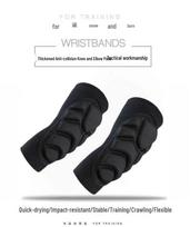 Enhanced Sports Knee & Elbow Pads for Outdoor Training - Anti-Fall, Anti-Slip, Shock Absorbing Tactical Gear S (Pair) 70-100 lbs black