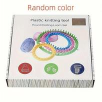 4 Size Round Plastic Scarf Knitting Loom Set For Yarn Cord Knitter DIY