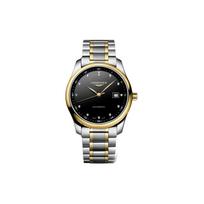 LONGINES Master Series Automatinis Mechaninis Ciferblatas Atsparus Vandeniui 30 Metrų Vyriškas Laikrodis Auksinis Korpusas Nerūdijančio Plieno K Auksas 18k Aukso Apyrankė L2.793.5.59.7 juoda