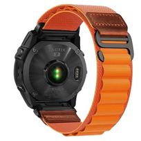 20mm 22mm 26mm Nailoninė laikrodžio apyrankė Garmin Fenix 8 7 7Pro 6Pro Enduro TACTIX Forerunner 965 955 255 265 Laikrodžio juosta Apyrankė QuickFit 20mm oranžinė
