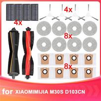 For Xiaomi Mijia M30S D103CN Robot Vacuum Cleaners Sweeper Consumables Main Brush Rag Filter Side Brush Accessories