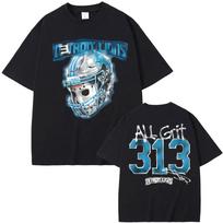 EMINEM X DETROIT LIONS ALL GRIT MARŠKINĖLIAI Eminem Same As Official Website 100 % medvilnės aukštos kokybės marškinėliai O formos iškirpte Moteriški vyriški marškinėliai S įvairiaspalvis