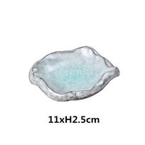 bule Creative ceramic pottery sauce small bowl shaped dish dessert bowl hot pot seasoning bowl sauce dish Japanese snack dish