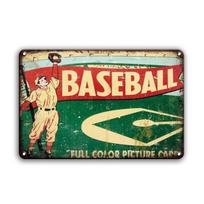 Skiing Baseball Metal Sign Austria Vintage Posters Sport Club Ski Metal Plaque Decorative Metal Plate Iron Painting Sport Wall 20x30cm