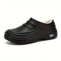 Women's Waterproof Plush Lined Chef Shoes - Anti-Slip, Oil and Odor Resistant 43 juoda