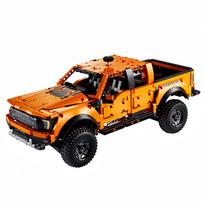 Naujas 1300+ vnt. edukacinių konstravimo kaladėlių F-150 pikapas Lenktyninis MOC technologinis konstravimo kaladėlių modelis Automobilio kaladėlių žaislai Vaikų dovana oranžinė