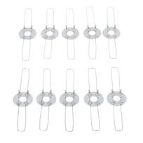 10 vnt. tvirtinimo spyruoklinis spaustukas Spyruoklinė sagtis Šviestuvo gaubto, pakabinamų šviestuvų tvirtinimui 100mm x 2 forks
