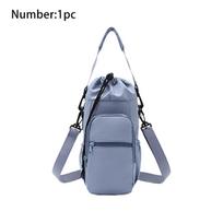 Polyester Waterproof Water Bottle Bag Multifunctional Thermal Flask Phone Pouch Outdoor Cycling Sports Lightweight Compact mėlyna
