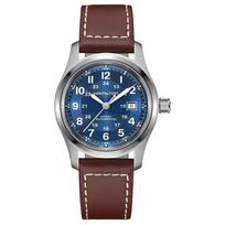 HAMILTON Khaki Field Series Little Red Riding Hood Automatic mechanical movement watch 42mm blue dial stainless steel case cowhide strap H70605540 mėlyna