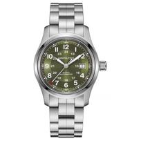 HAMILTON Khaki Field Series Little Red Riding Hood Automatic Mechanical Movement Watch Swiss Watch 42mm Green Dial Stainless Steel Strap H70605160 žalia