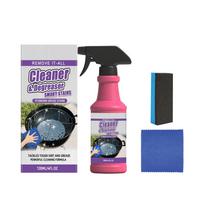 Grill Cleaner Degreaser 120ml with Cleaning Sponge and Cloth for BBQ Grill Grates Racks Stubborn Grease Stain Removal Powerful Cleaning Solution one size balta