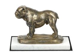 Buldog Angielski, Bulldog - Statuetka Psa, Figurka Na Białym Marmurze, Trofeum Na Wystawę Psów Marki Art-Dog