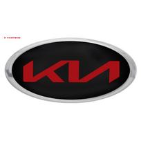 AAAGV1 For KIA Sportage Ceed Sorento Cerato Optima Picanto Rio Soul Car Accessories Car Front Hood Emblem Rear Trunk Badge Sticker 12cm x 6cm