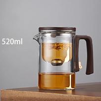 High-grade Glass Teapot Kettle Infuser 520ml Tea pot Water Separation Inner Magnet One Click Magnetic Switch Tea Filtration
