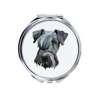 Terier Czeski, Cesky Terrier -Lusterko Ze Zdjęciem I Napisem Geometryczne Marki Art-Dog