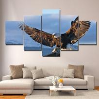 5 plokščių spausdinimas Getty Eagle dangaus aliejinis paveikslas ant drobės Gyvūnas Modernus modulinis sieninis paveikslo plakatas, skirtas gyvenamajam kambariui Cuadros 20x35cm*2  20x45cm*2  20x55cm*1