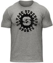 Savage Strength Sports Powerlifting Lift Shirt Gym Tee Unisex T-Shirt S gray