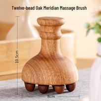 Meridian Wooden Gua Sha Massage Brush for Full Body Therapy - Abdomen, Shoulder, Neck, and Stomach Use
