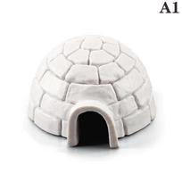 Small Igloo Model The Office Decor Simulated House Ornament Photo Christmas Tree for Bedroom Plastic Farm Figurines white