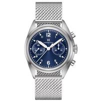 HAMILTON Khaki Aviation Series Manual Mechanical Movement 100 Meters Waterproof Men's Watch Swiss Watch 40mm Blue Dial Stainless Steel Strap H76409140 mėlyna