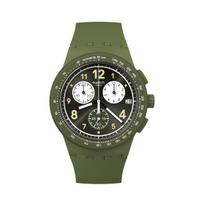 SWATCH Quartz Movement Trendy Unisex Swiss Watch 42mm Gray Dial Plastic Case Silicone Strap SUSG406 pilka spalva