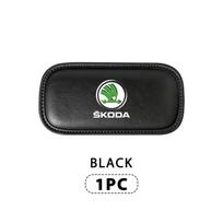 AEX1 For Skoda Leather Knee Pad Car Interior Pillow Protection Cushion Fabia 1 2 Octavia a7 RS Superb Rapid Yeti Karoq Vision