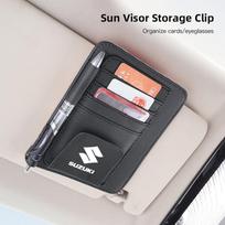 GMRT3 Car Visor Organizer Multi-Pocket Bag Card Glasses Storage Holder For Suzuki Swift Vitara Baleno Jimny Samurai Ignis DZire Splash juoda