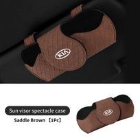 AGZ1 Car Sun Visor Clip Leather Glasses Card Clip Sunglasses Holder For KIA Cerato Proceed Venga Stonic Picanto Sorento Stinger