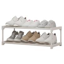 M-Modern-Front Door Shoe Rack Under The Bed-Sturdy Metal Organizer For Small Living Space Storage White balta