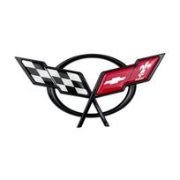 Chevrolet Corvette 60 Metų Camaro Aveo Cruze Malibu Captiva Trax Niva Captiva 3D ABS Automobilio Sparno Galinės Bagažinės Emblemos Lipdukas juoda
