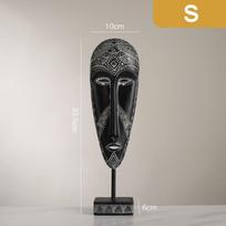 Afrikos stiliaus veido kaukės ornamentas skulptūra dekoracija dervos meno ir amatų originalumo raštas drožyba retro su pagrindu namams